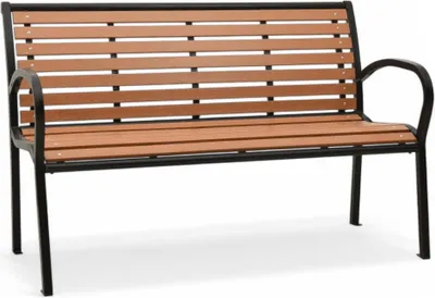 Produktbild von Stahl Gartenbank braun Alba 125x60xH80 cm