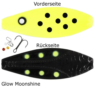 Produktbild von Westin D360 Blinker 8g 5cm  - Inline Forellenblinker, Farbe:Glow Moonshine