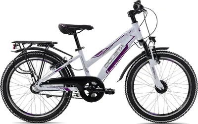 Produktbild von Ciclista Adventure 3 20 Trapez sportliches Kinderfahrrad mit Gepäckträger 20 Zoll Weiß 29 cm
