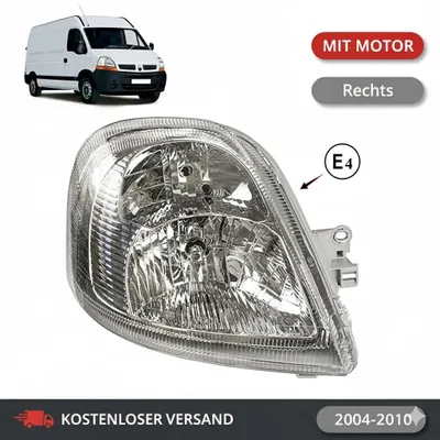 Produktbild von Rechts Scheinwerfer Front passend für Renault Master 2003-2010 mit Stellmotor