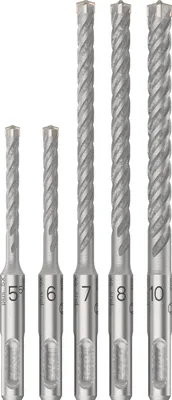 SDS-Plus Hammerbohrer-Set 5-tlg., 5,5–10 mm, 4 Schneiden