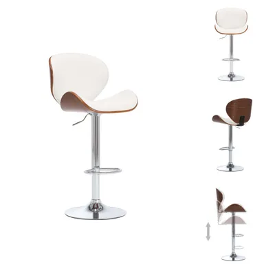 Image de vidaXL Tabouret de bar blanc similicuir - Tabouret de bar
