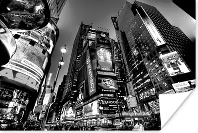 Produktbild von MuchoWow® Poster New York - USA - Schwarz - Weiß 120x80 cm - Bilder