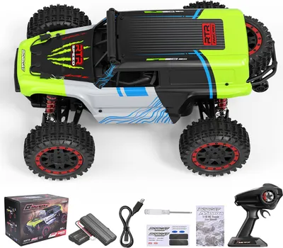 Obrázok produktu pre Diaľkovo ovládané auto – 1:16 RC Truck – vysoká rýchlosť 40 km/h – pohon 4x4 – rádio 2,4 GHz – LED svetlomety – lítiová batéria v cene – ružová farba