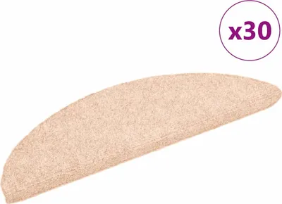 Obrázok produktu pre Schodové rohože, samolepiace, 30 ks, 56x17x3 cm, svetlohnedé, polkruhové