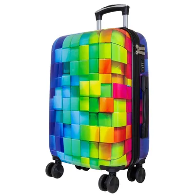 Produktbild von Hartschalen-Koffer Handgepäck Koffer Mosaik 55 cm Motivkoffer Koffer S