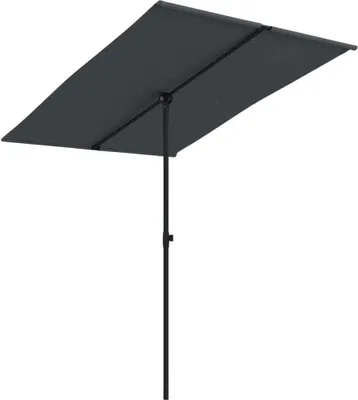 Imagen del producto de vidaXL Sombrilla con mástil de aluminio, 2x1,5 metros, color negro