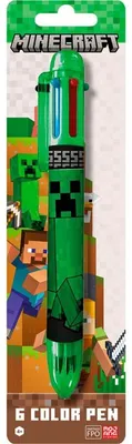 Zdjęcie produktu dla Kolorowa kredka dla dzieci Euroswan | Minecraft - 6 kolorów - Idealna do szkoły i kreatywności - Lekka i praktyczna