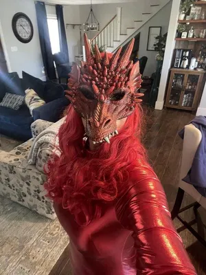 Produktbild von Drachenmaske realistisch für Karneval, Halloween und Cosplay