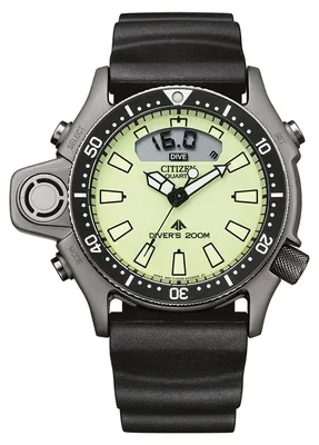 Produktbild von Citizen JP2007-17W Chronograph Taucheruhr Herrenuhr Promaster Series Gelb grünes Zifferblatt 50,7mm
