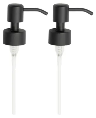 Produktbild von Seifenpumpe aus Edelstahl, Pumpenkopf, Ersatzpumpe für Seifenspender mit 28 mm Gewinde (2 Stück, schwarz)