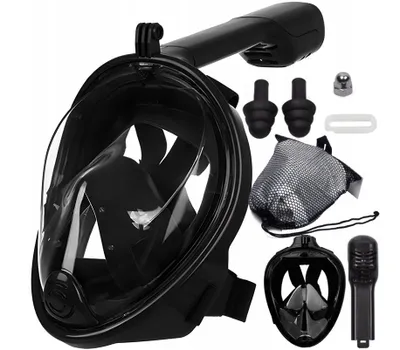 Produktbild von Faltbare Tauch- und Schwimmmaske L/XL – Vollgesichtsmaske, beschlagfrei – Set