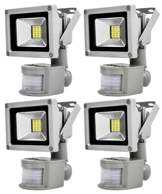 Produktbild von Greenmigo 4x 20W SMD LED Fluter mit Bewegungsmelder Strahler Kaltweiß IP65 Wasserdicht LED Lampe Wandleuchter Flulicht Flutbeleuchtung LED Gartenlampe