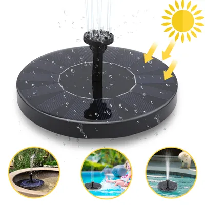 Obrázok produktu pre Jopassy SolarPump 1,5W solárne fontány čerpadlo fontána solárne rybník čerpadlo s 6 fontány štýly 190L / h Sola vodné čerpadlo solárne fontány