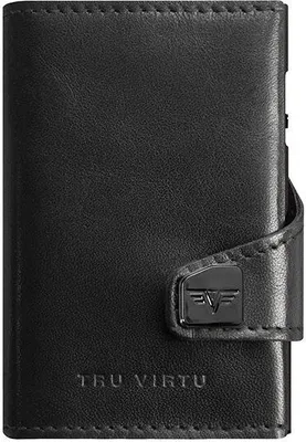 Produktbild von TRU VIRTU Click & Slide, Schwarz, Aluminium, Leder, Einfarbig, Nappa Black, 12 Stück(e), Knopf