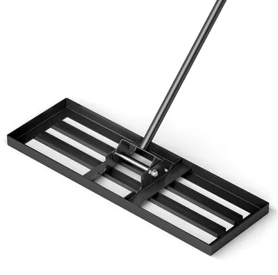 Produktbild von Rasenplaner - Nivellierrechen aus Metall - Ergonomischer Griff - Nivelliert Sand und Erde - Flächenplaner für Rasen