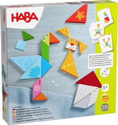 Produktbild von HABA Arranging Game Funny Faces Tangram, 21 Stück(e), Tiere, 3 Jahr(e)