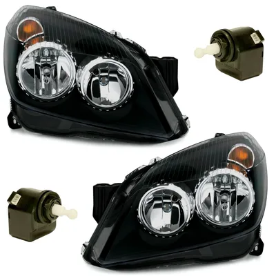 Produktbild von TYC Scheinwerfer Set für Opel Astra H ab 2004-2010 in Schwarz H1 H7 Halogen Upgr