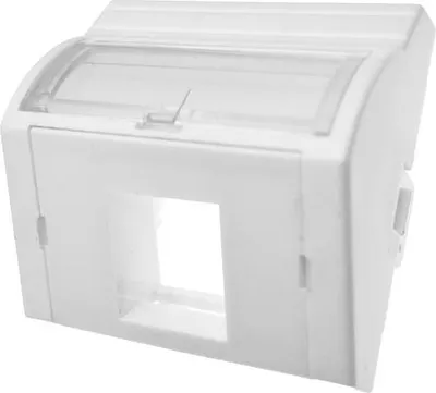 Produktbild von ALANTEC Winkeladapter 45x45mm 1xRJ45 keystonefähig Weiß