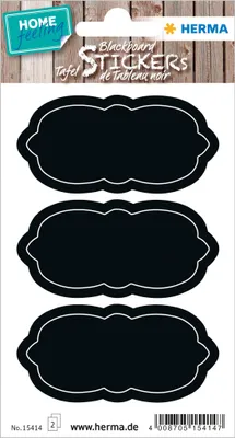 Produktbild von HERMA 15414, Schwarz, Permanent, Papier, Sichtverpackung, 4 Stück(e)