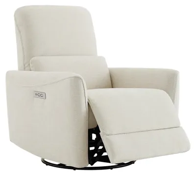 Produktbild von CHITA Elektrischer Relaxsessel mit 270° Drehung & Gleitbewegung, Fernsehsessel 90°-135° elektrisch verstellbar, Lordosenstütze, USB, Kunstleder, bis 159 kg belastbar (Beige)