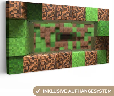 Produktbild von MuchoWow® - Leinwandbilder - Spiele - Blöcke - Spiele - Kinder, Wandbild, Wanddeko Bilder Wohnzimmer, 80x40 cm