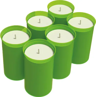 Produktbild von BioGreen 6er-Set ökologische Kerzen aus REWAX-Biomasse für "FireFly"