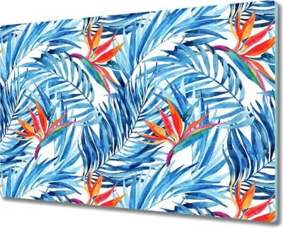 Produktbild von Glas-Herdabdeckplatte Glaskeramikfeldabdeckung Spritzschutz - 80x52 cm - Exotisches Tropische