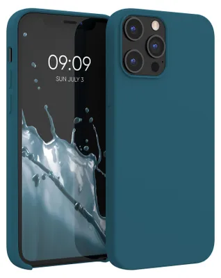 Produktbild von kwmobile Handyhülle für iPhone 12 Pro Max Hülle, für iPhone 12 Pro Max Case - Hülle Silikon - kabelloses Laden - Petrol matt