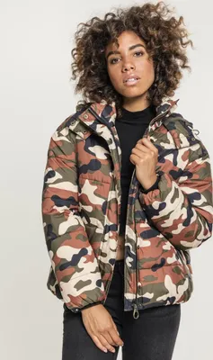 Obrázek produktu pro Dámská zimní bunda Urban Classics Ladies Boyfriend Camo Puffer Jacket rustycamo - L