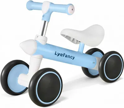 Productafbeelding van Loopfiets 4 wielen, blauw, voor 1 tot 2 jaar, voor binnen en buiten