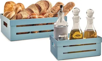 Immagine prodotto di Set di contenitori da forno blu da 5 L e 2 L, senza BPA, organizzazione della cucina
