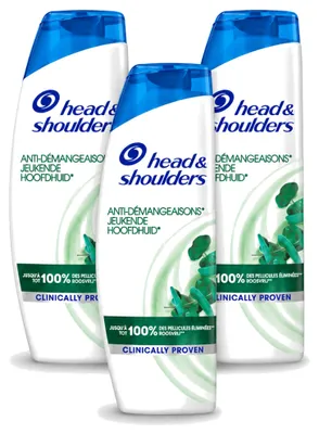 Productafbeelding van 3 x Head & Shoulders Anti-roos Shampoo voor een jeukende hoofdhuid, 285 ml - Voordeelverpakking - 3 stuks