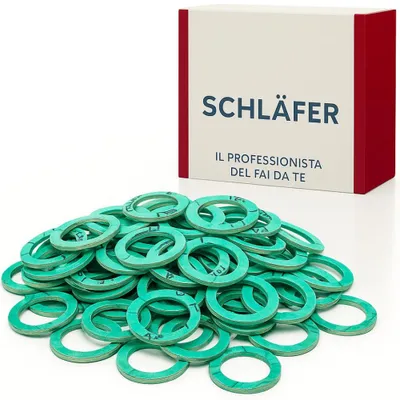 50 Flachdichtungen grün gemischt 3/8–1 1/4 Zoll für Armaturen