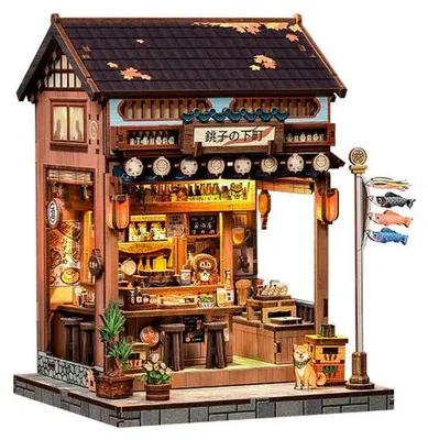 Produktbild von Baukasten Cutebee Choshi no Shitamachi CWGC217 Holz 16 x 14 x 19 cm