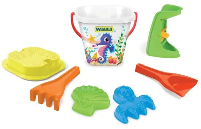 Zdjęcie produktu dla Maximus wywrotka czerwona + komplet do piasku 7 el.