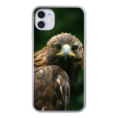 Produktbild von MuchoWow® Handyhülle Schutzhülle Hülle für iPhone 11 Adler - Braun - Raubvogel Silikon Softcase Handy Hülle - Handytasche