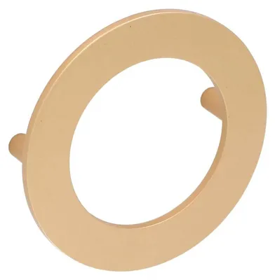 Produktbild von Griff für Möbel aus Zinklegierung, Lochabstand 80 mm, mit Aluminiumabdeckung, Messing