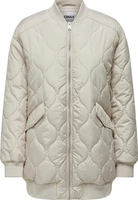 Produktbild von ONLTINA LONG QUILTED JACKET OTW Pumice Stone XL