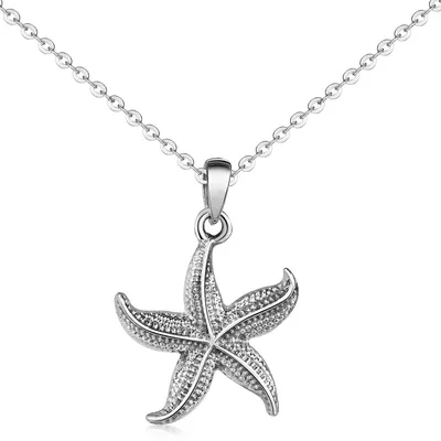 Produktbild von MATERIA by Matthias Wagner Anhänger Seestern 925 Sterling Silber wahlweise mit Kette KA-507