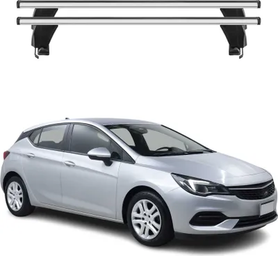 Image de Menabo Barres de toit Transversales pour Opel Astra K 2016-2025 Gris ABE 2x