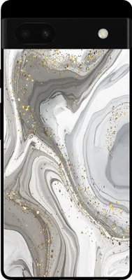 Produktbild von Handyhülle für Google Pixel 6 Pro mit Marmordruck - TPU Backcover Case Marble Design - Silber