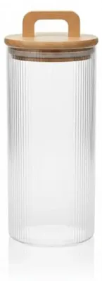 Produktbild von Vorratsdose aus Borosilikatglas XL, 1,6 l mit luftdichtem Holzdeckel