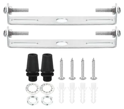Deckenbefestigungshalter 100 mm, 2 Sets, Kohlenstoffstahl, silber
