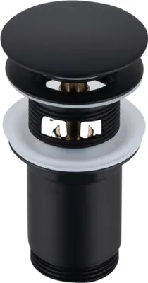 Produktbild von Balneo Stöpsel Klick-Klack Universell mit Überlauf Messing 66 mm x G1 1/4 Schwarz