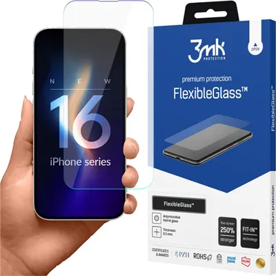 Obrázok produktu pre 3mk - FlexibleGlass ochranné sklo pre iPhone 16 - číre