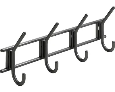 Produktbild von Hettich Garderobenhaken 4 Haken 37,0 x 15,0 x 7,0 cm anthrazit