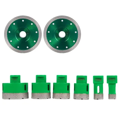 Produktbild von Diamant-Bohrer-Set, hocheffizientes Bohren, Vakuum-Löttechnologie, 20-68mm Mit Klinge