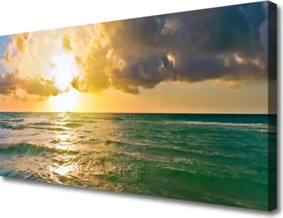 Produktbild von Tulup Leinwand-Bilder 100x50 Wandbild Canvas Kunstdruck Sonne Meer Landschaft