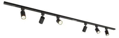 Produktbild von hoftronic LED Schienensystem 2x1m 6 Strahler IP20 Schwarz